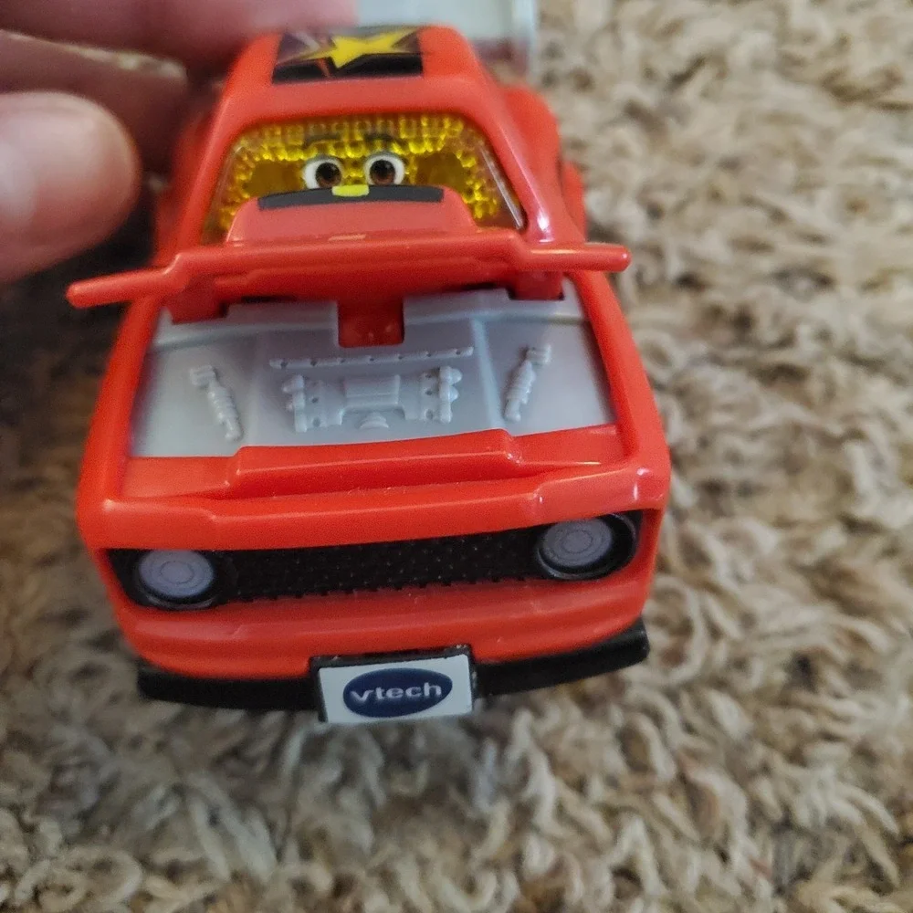 Vtech Go Go Smart Wheels Red Race Car TESTED Lights Sounds Work Hood Opens No 21